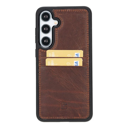 Leather Samsung Galaxy S25+ Case – Slim Flex, Card Holder, Wireless Charging