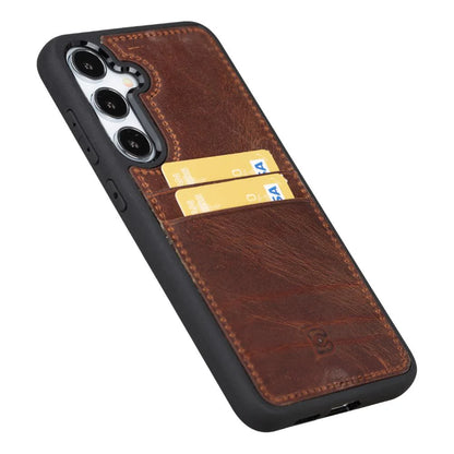 Leather Samsung Galaxy S25+ Case – Slim Flex, Card Holder, Wireless Charging
