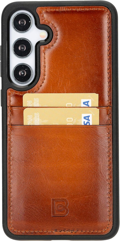 Leather Samsung Galaxy S25+ Case – Slim Flex, Card Holder, Wireless Charging
