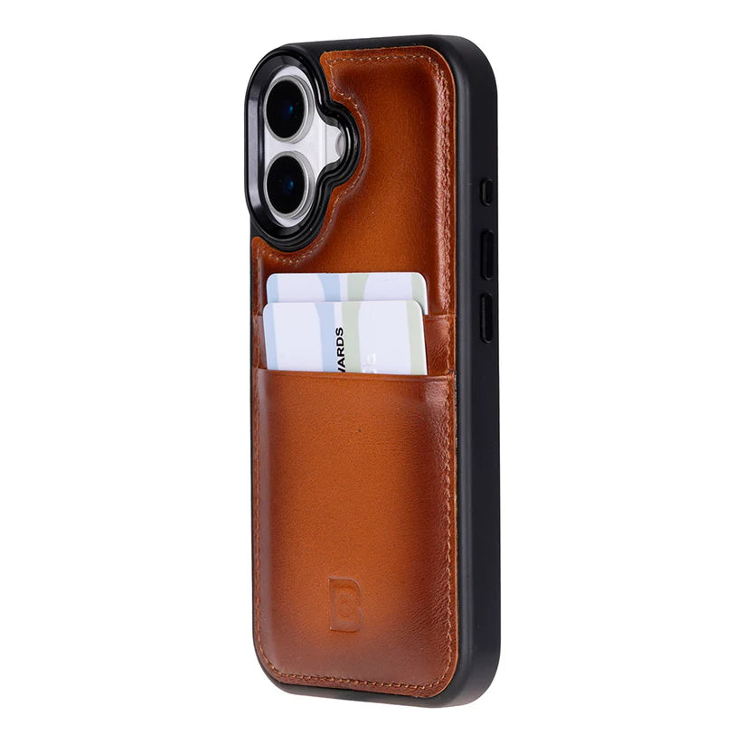 Leather iPhone 17 Case – 2-Card Folio, Magsafe & RFID Compatible