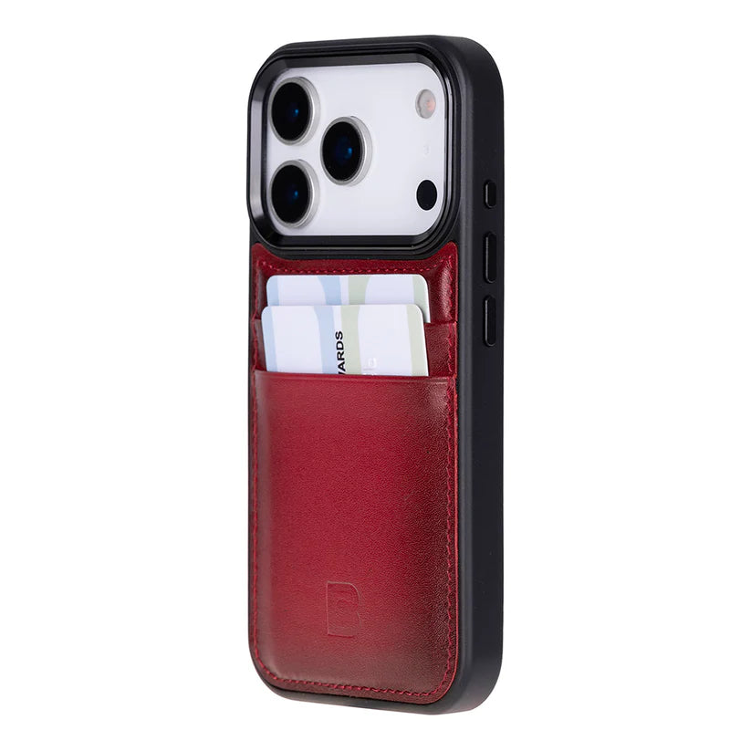 Leather iPhone 17 Pro Case – 2-Card Folio, Magsafe & RFID Compatible