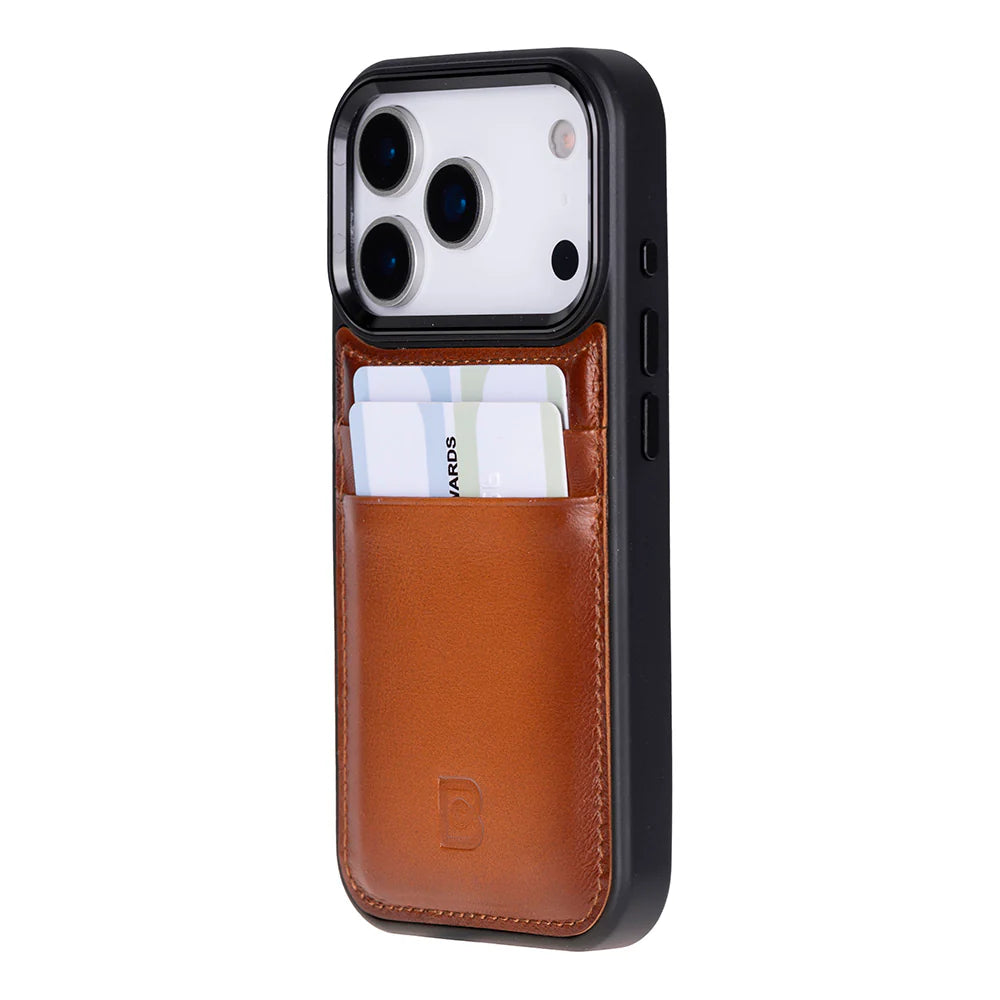 Leather iPhone 17 Pro Case – 2-Card Folio, Magsafe & RFID Compatible
