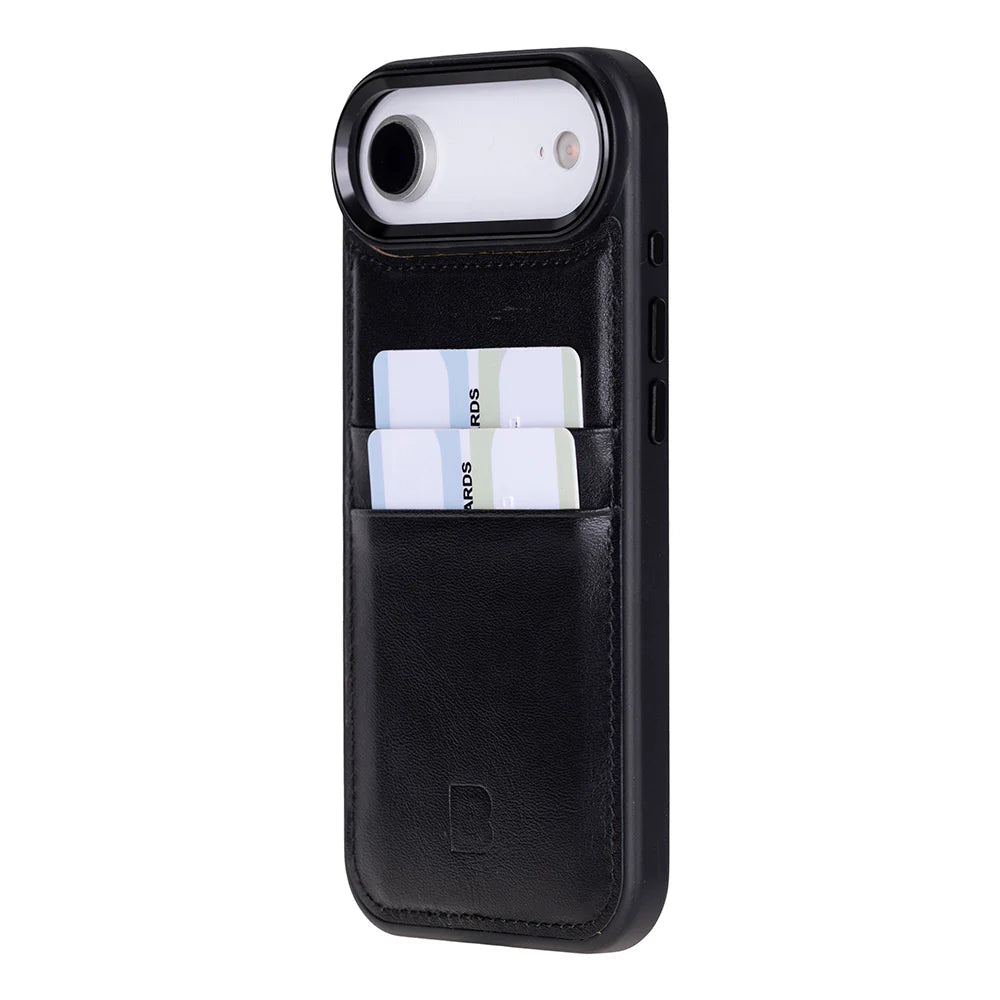 Leather iPhone 17 Air Case – 2-Card Folio, Magsafe & RFID Compatible