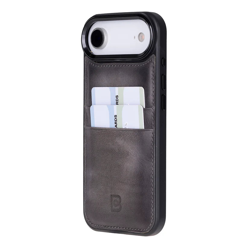 Leather iPhone 17 Air Case – 2-Card Folio, Magsafe & RFID Compatible
