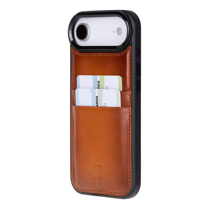Leather iPhone 17 Air Case – 2-Card Folio, Magsafe & RFID Compatible