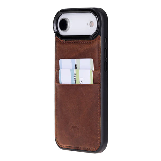 Leather iPhone 17 Air Case – 2-Card Folio, Magsafe & RFID Compatible