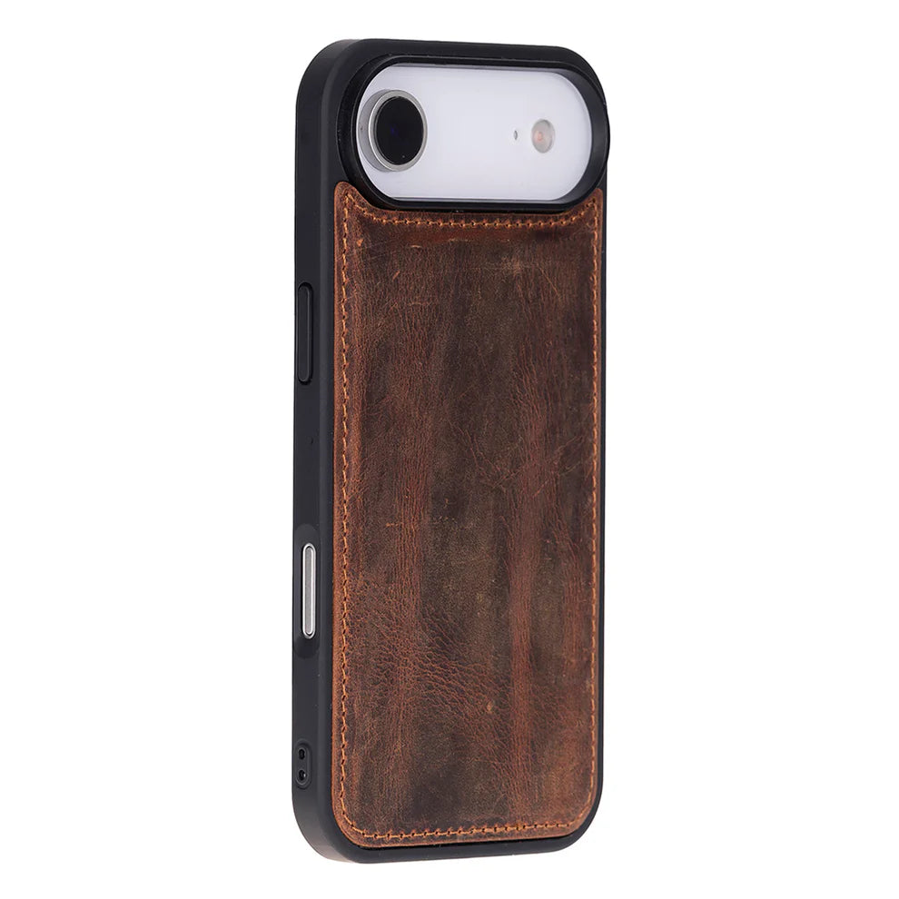 Leather iPhone 17 Air Wallet Case – Magnetic Detachable, 4-Card Folio