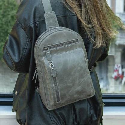 Personalized Leather Crossbody Bag for Men – Sling, Shoulder, Backpack, Travel