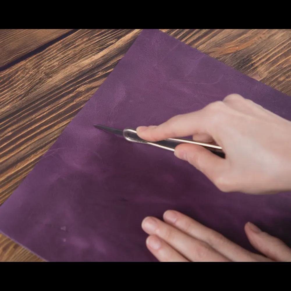 Genuine Leather Pieces for Crafts – Full Grain Crazy Horse Cowhide 2mm, Pre-Cut DIY Material