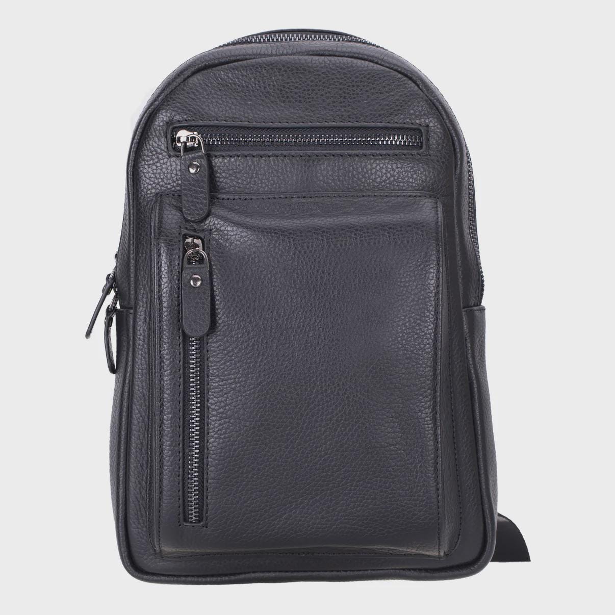 Personalized Leather Crossbody Bag for Men – Sling, Shoulder, Backpack, Travel