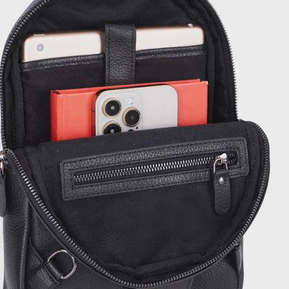 Personalized Leather Crossbody Bag for Men – Sling, Shoulder, Backpack, Travel