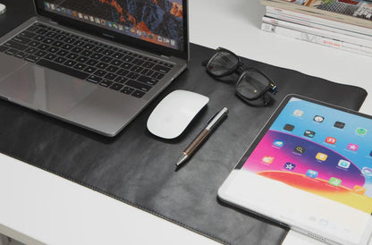 Custom Leather Desk Pad – Monogrammed Blotter, Large Writing / Office Accessory