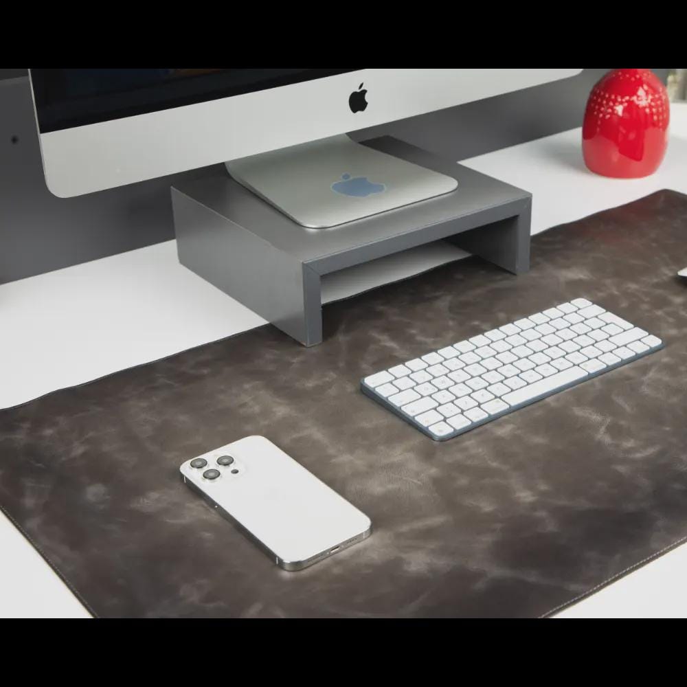 Custom Leather Desk Pad – Monogrammed Blotter, Large Writing / Office Accessory