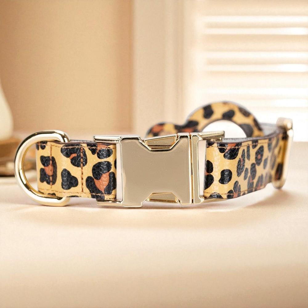 Custom Leather Dog Collar with AirTag Holder – Personalized, Adjustable, 8 Colors