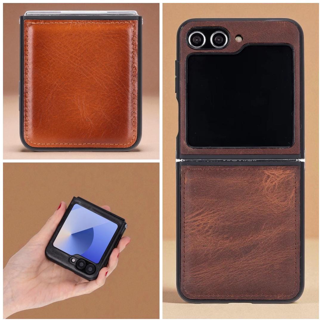Leather Samsung Galaxy Case – Snap-On, Personalized, S25 Ultra & Z Flip 6
