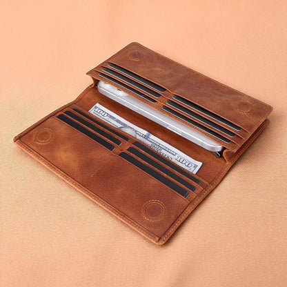 Personalised Leather Wallet  – Custom Clutch with Card Holder & Coin Pocket