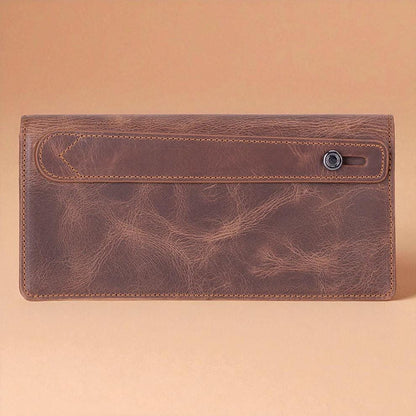 Personalised Leather Wallet  – Custom Clutch with Card Holder & Coin Pocket