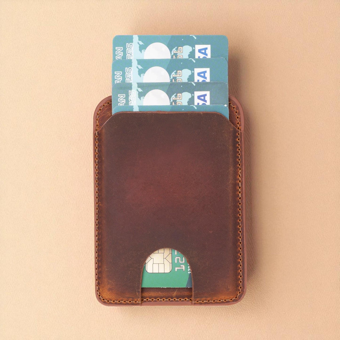 Personalised Leather Magnetic iPhone Wallet Case – Detachable Magsafe Card Holder