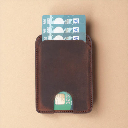 Personalised Leather Magnetic iPhone Wallet Case – Detachable Magsafe Card Holder