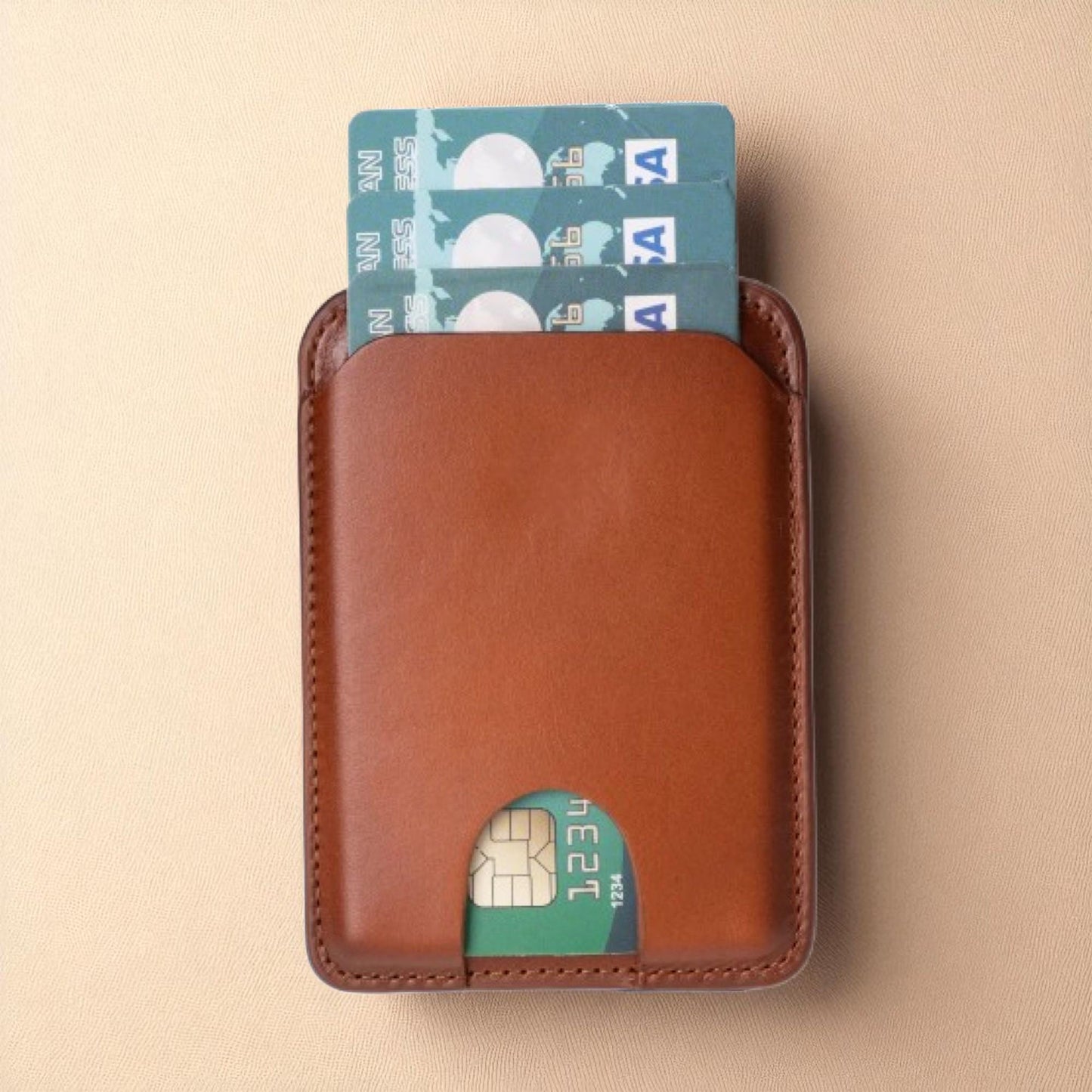 Personalised Leather Magnetic iPhone Wallet Case – Detachable Magsafe Card Holder