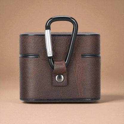 Personalised Genuine Leather AirPods Case with Keychain – Custom Monogram, Pro/1/2/3