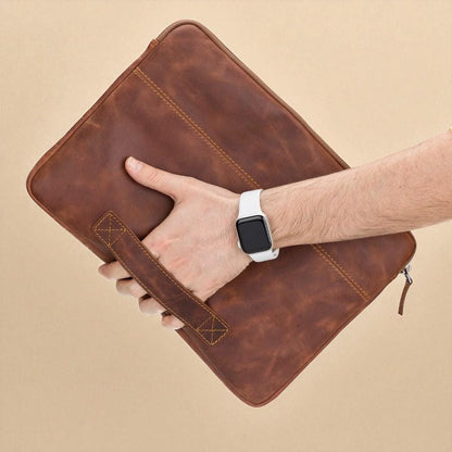 Personalised Leather Laptop Bag – 12", 14", 16" Briefcase / Work Tote