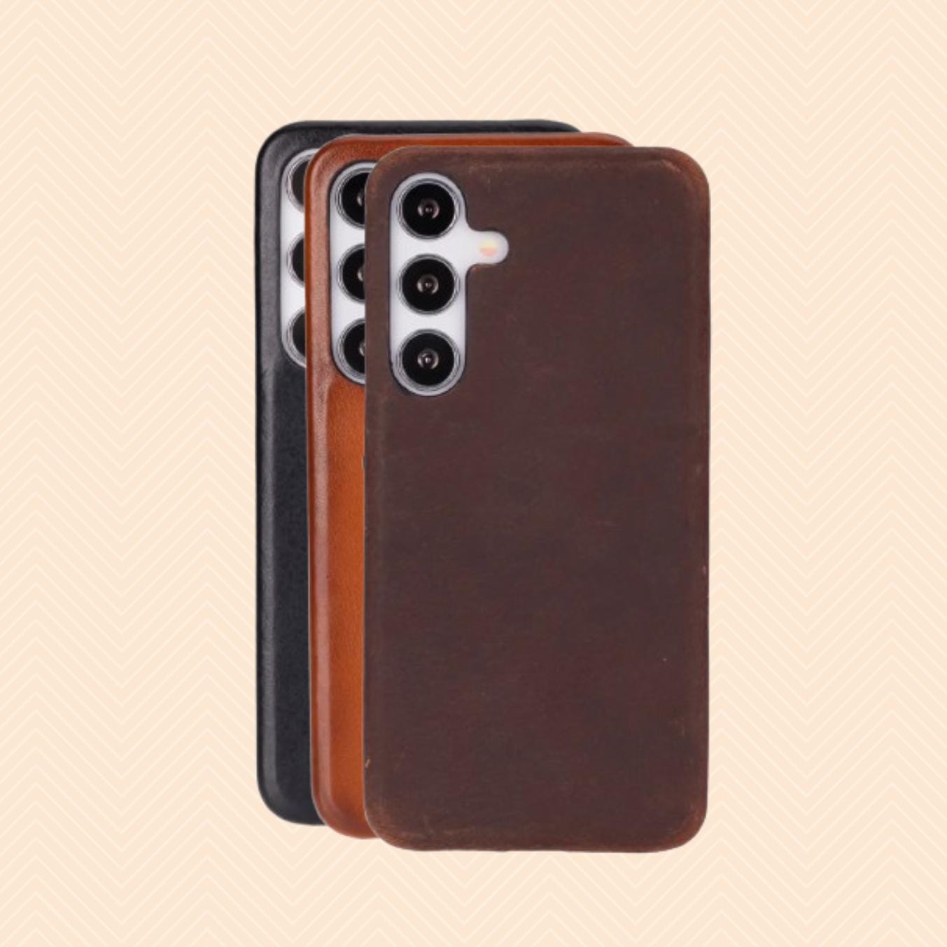 Leather Samsung Galaxy Case – Snap-On, Personalized, S25 Ultra & Z Flip 6
